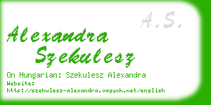 alexandra szekulesz business card